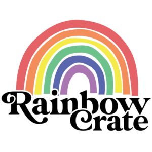 The logo for Rainbow Crate, a sponsor of Flame Con
