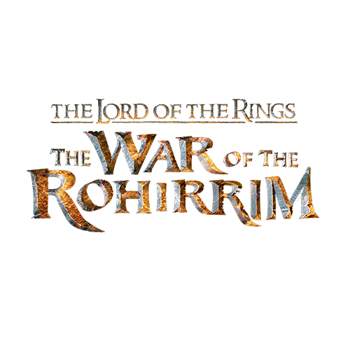The logo for The Lord of the Rings: The War of the Rohirrim, which features the title in a similar style to the iconic film trilogy.