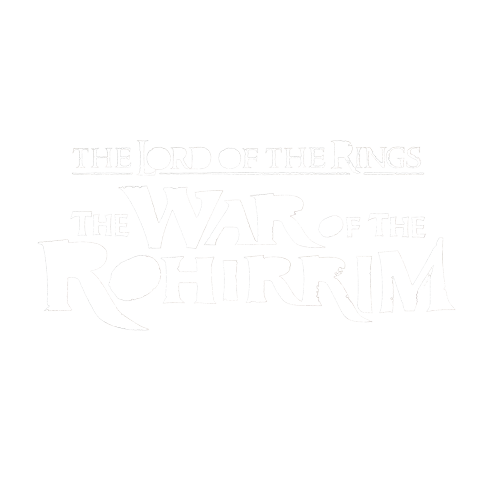 The logo for "The Lord of the Rings: The War of the Rohirrim" which displays the title in a similar type style as the iconic films.